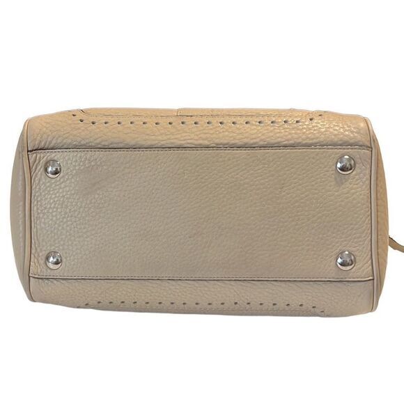 Coach Tan Pebbled Leather Top Zip Satchel Shoulder‎ Bag 5031 - Picture 5 of 16